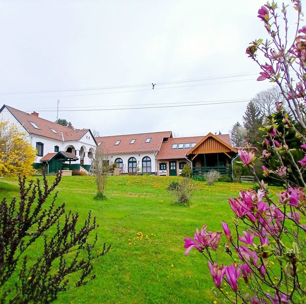 A vendégház kertje virágzásban